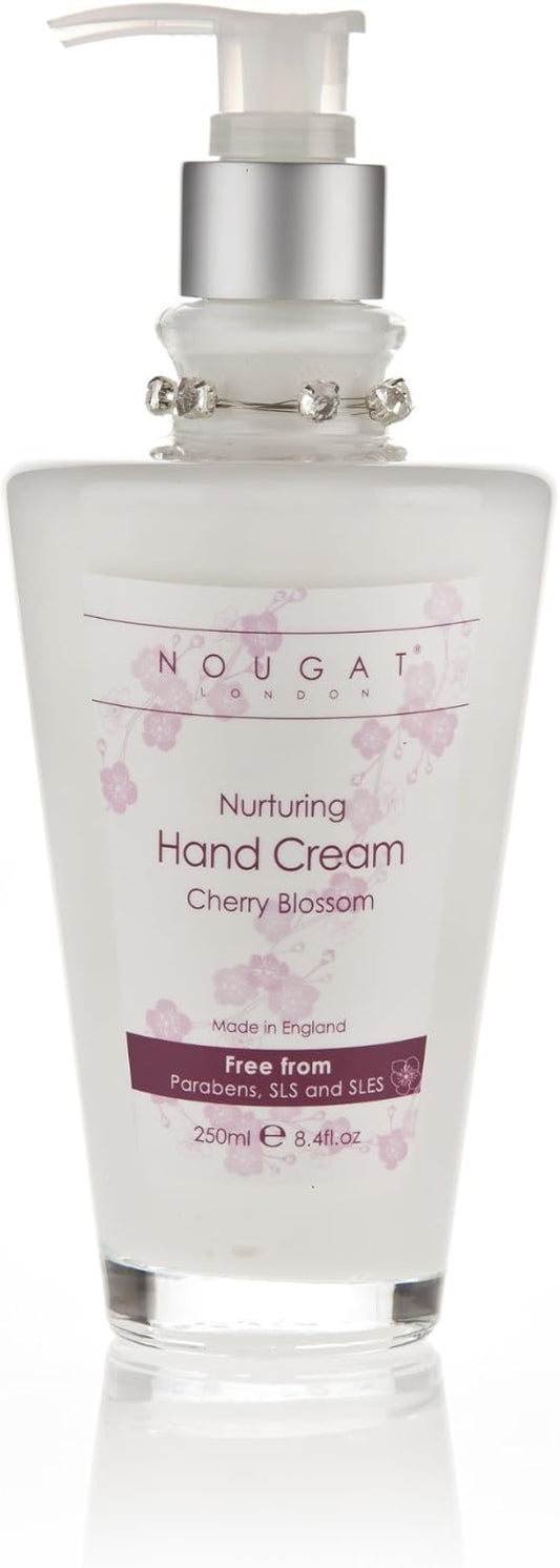 Nougat London Nurturing Hand Cream Glass Decanter Cherry Blossom 250Ml