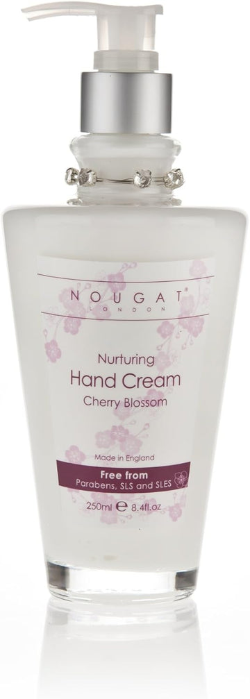 Nougat London Nurturing Hand Cream Glass Decanter Cherry Blossom 250Ml