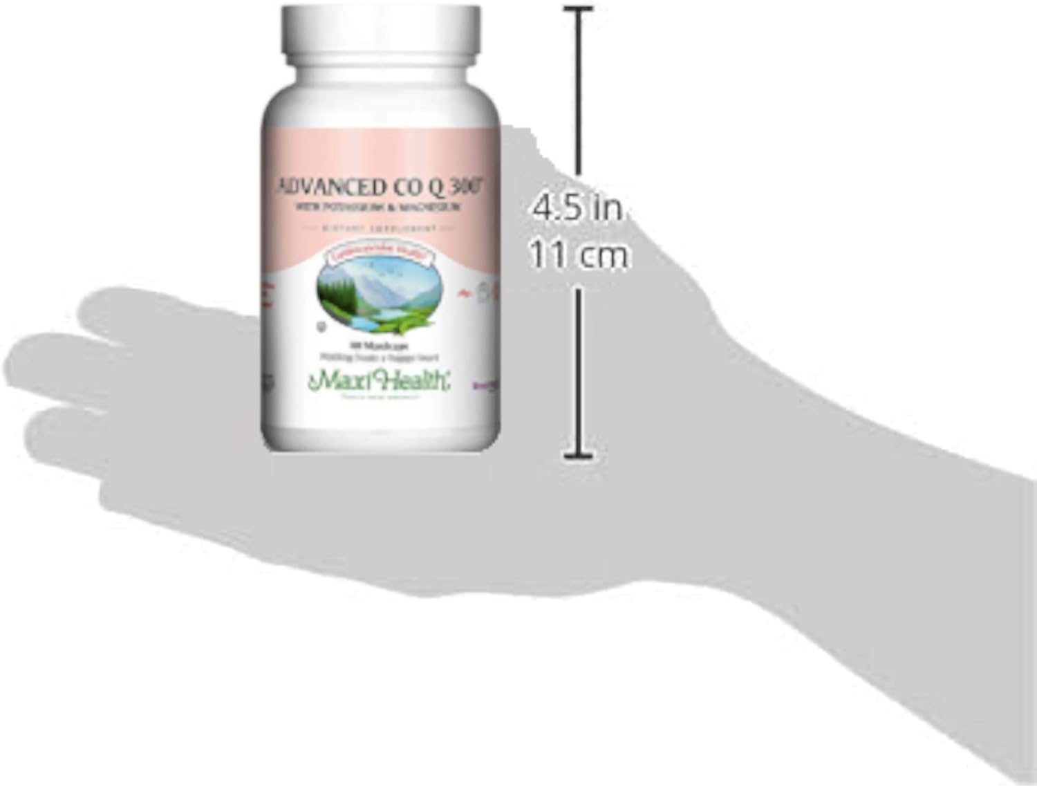 Maxi Health Advanced Co Q10 300 - Coenzyme Q10 - With Potassium & Magnesium - 60 Capsules - Kosher : Health & Household