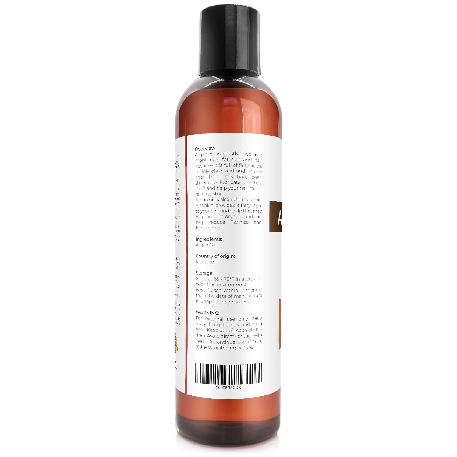 velona Argan Oil - 8 oz | Morocco Oil | Stimulate Hair Growth, Skin, Body and Face Care | Nails Protector | Unrefined, Cold Pressed | Cap Kit : Health & Household