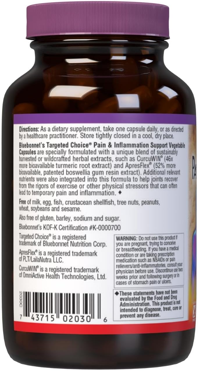 Bluebonnet Nutrition Targeted Choice Pain & Inflammation Support Herba