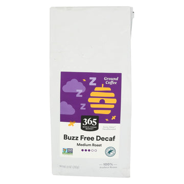 365 By Whole Foods Market, Decaf Buzz Free Full City Roast Ground Coffee, 10 Ounce