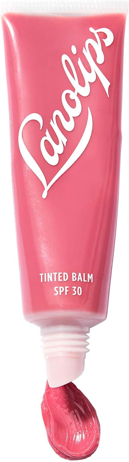 Lanolips Tinted Spf30 Balm - Rhubarb 12.5G Soft Lips Moisturizer Beautiful Pink Shine Color