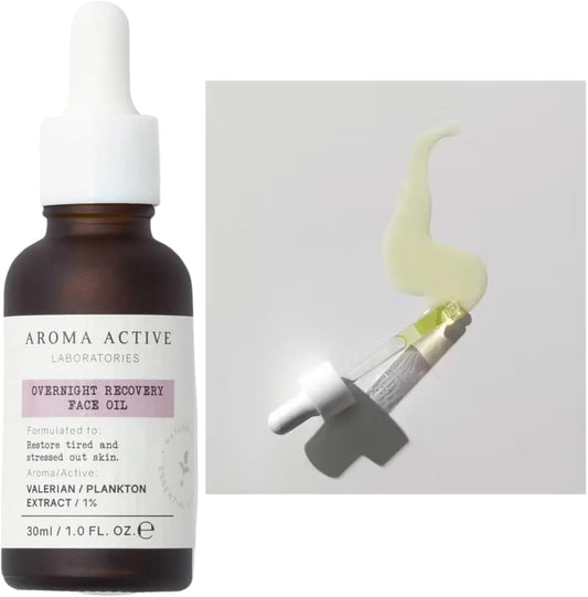 Sleep Aromatherapy Bundle With Overnight Recovery Face Oil, Sleep Pulsepoint Rollerball And Bath Salts With Deluxio Gifts Gift Bag