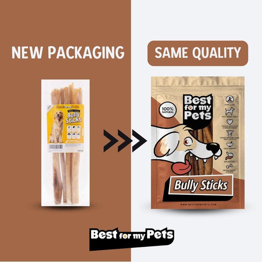 12-Inch Odor Free Bully Sticks All Natural Dog Treats Fresh Long Lasting Chews, 8-Ounce Bag