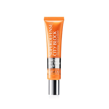 Clinique Superdefense City Block Oil Free Broad Spectrum Spf 50 Daily Energy + Face Protector | Sheer, Weightless Makeup Primer + Sunscreen, 1.4 Fl Oz