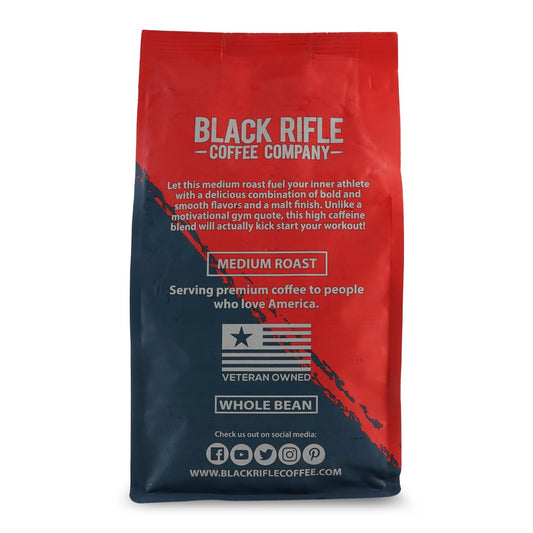 Black Rifle Coffee Company Fit Fuel (Medium Roast) Whole Bean Coffee, 12 Ounce Bag Of Coffee Beans, Medium Roast Coffee Beans, Delicious Combination Of Bold And Smooth Flavors And A Malt Finish