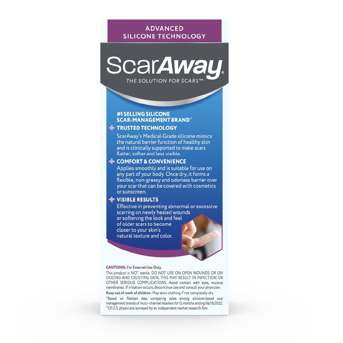 Scaraway Complete Scar Treatment Kit, Clinically Supported Treatment For Scars (2) Tan Medical-Grade Silicone Scar Sheets (1.5" X 3") And Silicone Gel (0.35 Oz), Water-Resistant & Self-Adhesive : Health & Household