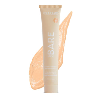 Bare Tinted Sunscreen Spf 50 – Non-Greasy, Water-Resistant, Vegan & Reef-Safe With Hyaluronic Acid & Jojoba Oil – 1.69 Fl Oz – Light