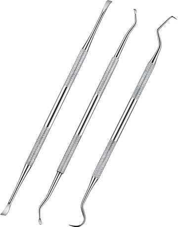 3 Pieces Dog Dental Tooth Scaler And Scraper Stainless Double Headed Tarter Removing Tool Scraper Pet Teeth Cleaning Tools For Dog And Cat
