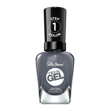 Sally Hansen Miracle Gel™, Slate-R Girl, Long Lasting, Gel-Like Formula, No Uv Lamp Needed, Grey Nail Polish