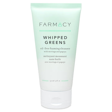 Farmacy Whipped Greens Face Wash - Oil Free Foaming Facial Cleanser for Combination and Oily Skin (5.0 Fl Oz)