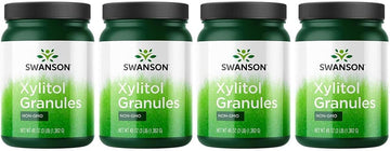Swanson 100% Pure Non-Gmo Xylitol Granules 48 Ounce (3 Lbs) (1362 G) Granules (4 Pack)