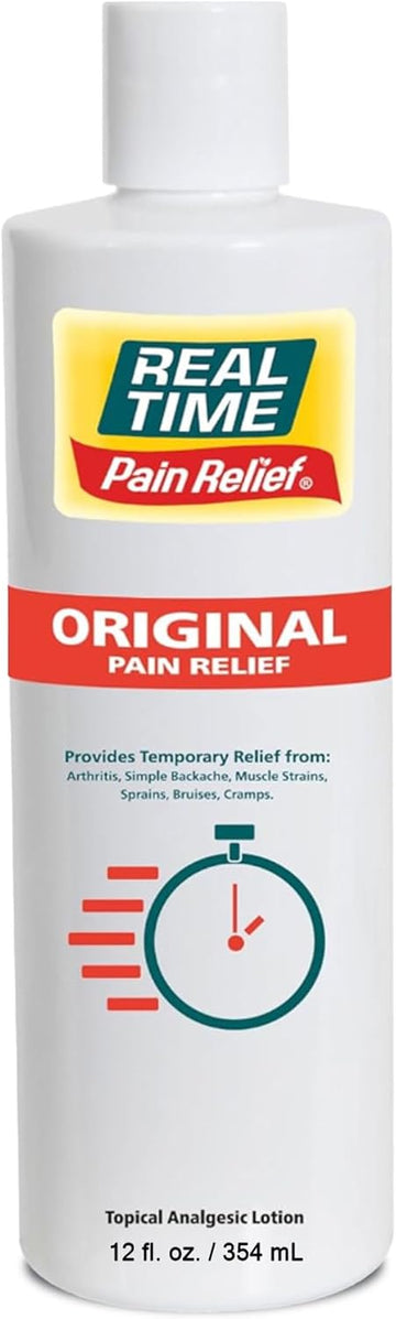Real Time Pain Relief Cream 4Oz Tube | 17 Natural Ingredients: 1.25% Menthol, Arnica & Msm | Muscle Strain & Joint Discomfort Relief For Arthritis, Cramps, Sprains, Bruises, Hands, Back & Knee Pain