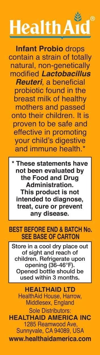 InfantProbio 200 Million Live Probiotics, Probiotic Drops for Infants & Children, Helps with Colic and Promoting Digestive Health, Vegan : Baby