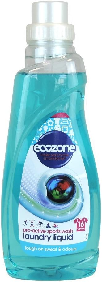 Ecozone Pro-Active Sports Wash Detergent, Liquid100%, Blue, 750Ml
