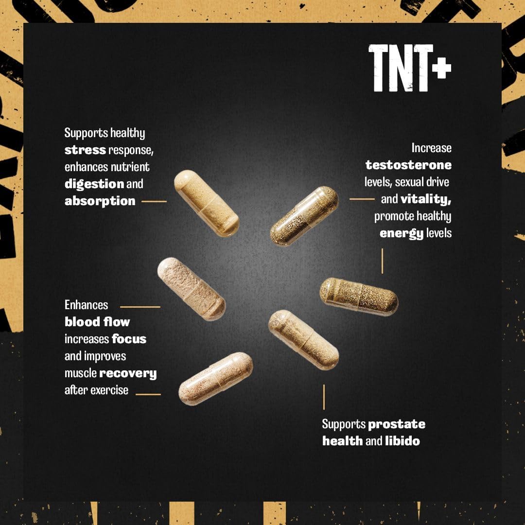 Animal Tnt+ - Mens Support, Prostate Support, Adaptogen & Stress Support, Nitric Oxide : Health & Household