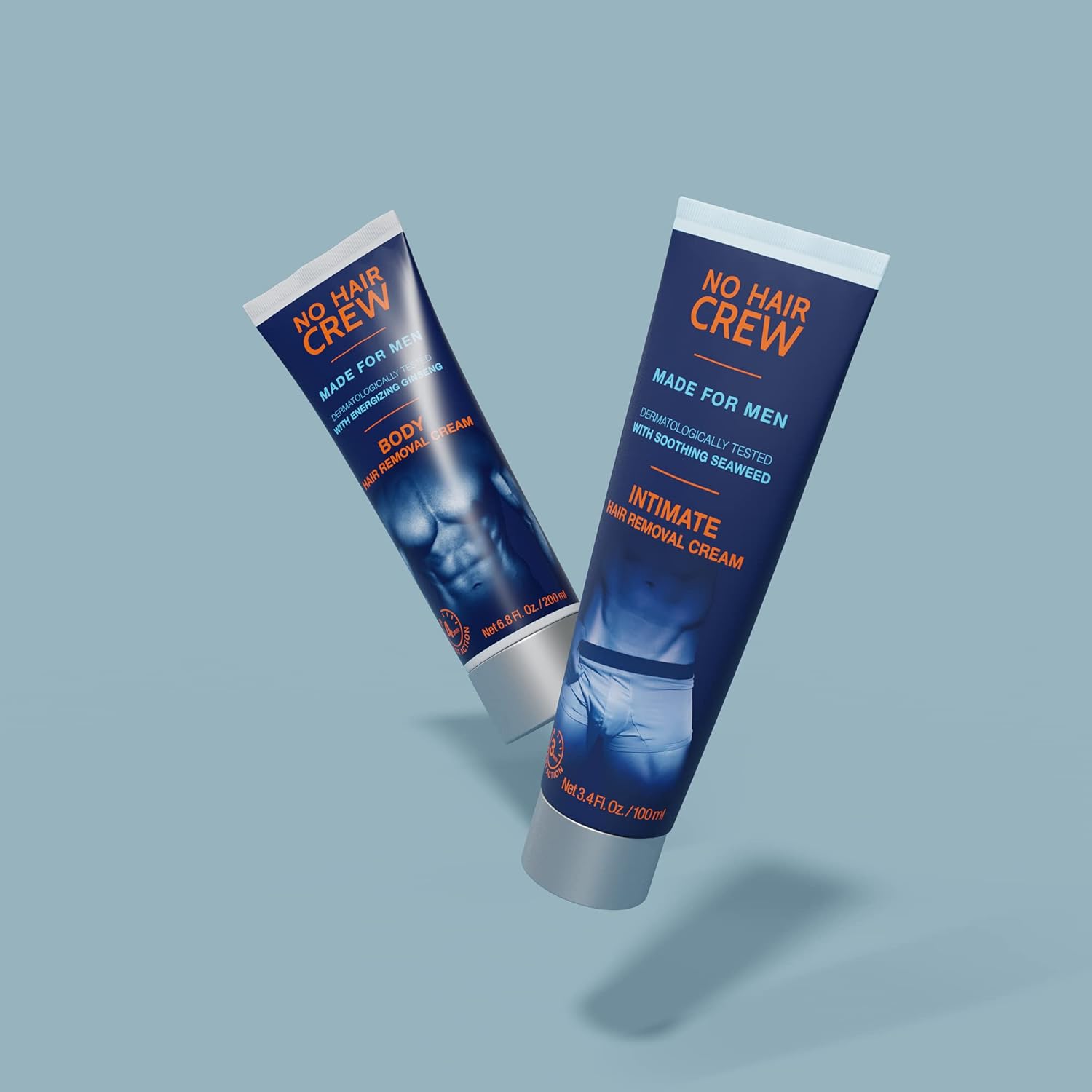 No Hair Crew | Intimate & Body Male Hair Removal Cream Bundle | Painless, Flawless, Soothing Depilatory for Manscaping Unwanted Coarse Male Hair : Beauty & Personal Care