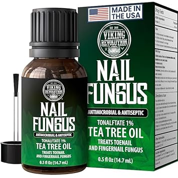 Viking Revolution Extra Strength Toenail Fungus Treatment with 1% Tolnaftate β Tea Tree Oil Nail Solution β OTC Antifungal