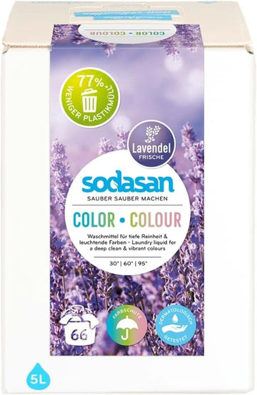 Sodasan Organic Colour Lavender Detergent 5L Bib (2 X 5 L)