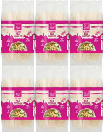 Thai Taste Folded Rice Noodles (200G) - Pack Of 6
