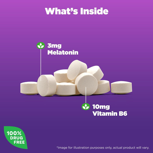 Natrol 3Mg Melatonin Sleep Aid Tablets, Fall Asleep Faster, Stay Asleep Longer, 99% Pure Melatonin, Dietary Supplement, 240 Count