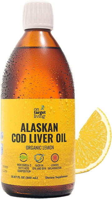 On Target Living Alaskan Cod Liver Oil Organic Lemon Flavor 16.67 oz |