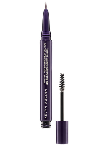 Kevyn Aucoin True Feather Brow Marker Gel Duo: Dual-Ended. Shapes, Defines + Sets Brows For Full, Natural Finish. Precise Makeup Brush Tip. Invisible Gel Formula Creates Flexible Hold