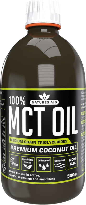 Natures Aid Mct Oil 15 X 15Ml Sachets - Add To Coffee Shakes Smoothies Or Dressings - 100 Percent Premium Coconut Oil Pure Sustainably Sourced Vegan Vegetarian Gmp Standards Rapid Absorbed For Energy