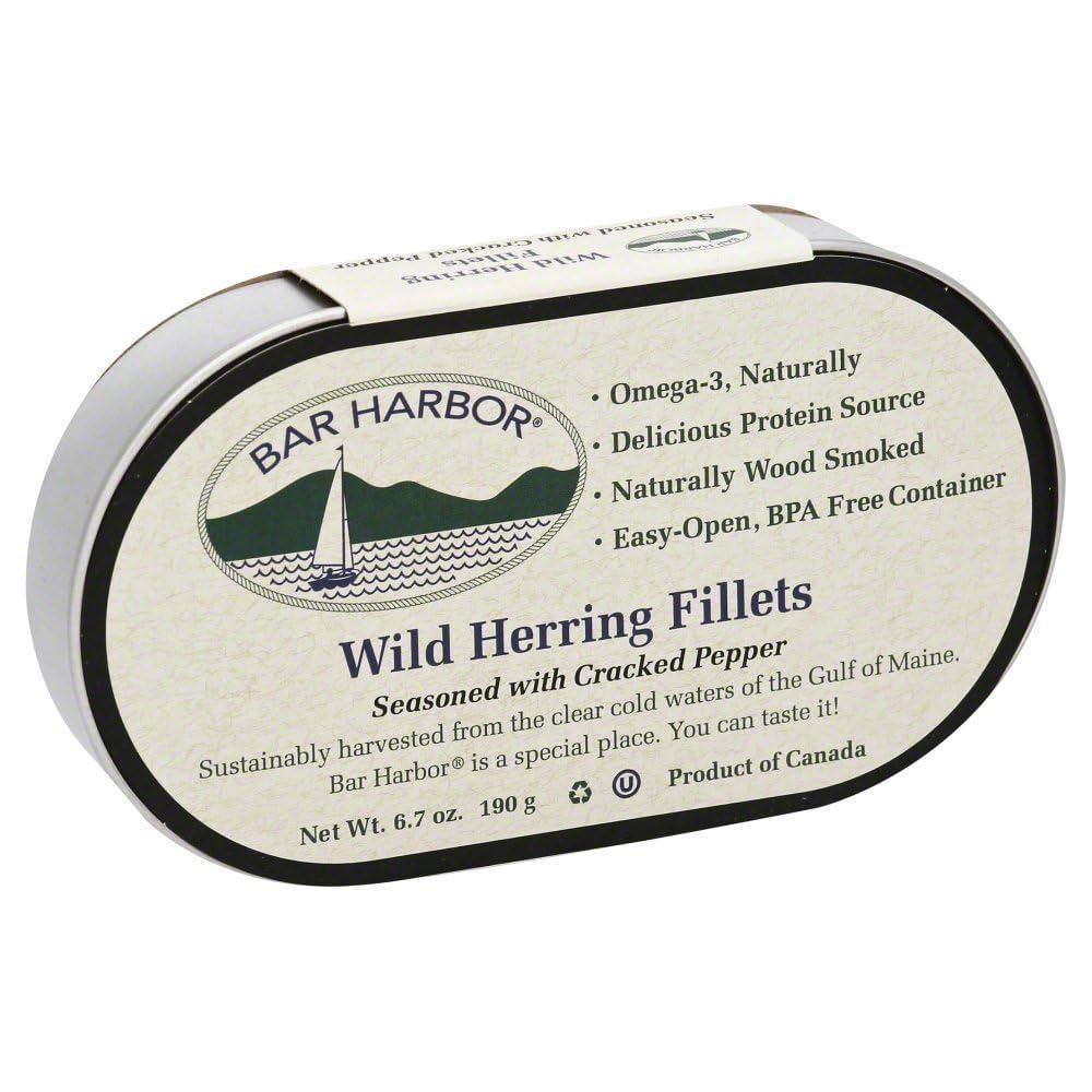Bar Harbor - Wild Herring Fillets - Cracked Pepper - Case Of 12 - 6.7 Oz