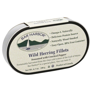 Bar Harbor - Wild Herring Fillets - Cracked Pepper - Case Of 12 - 6.7 Oz
