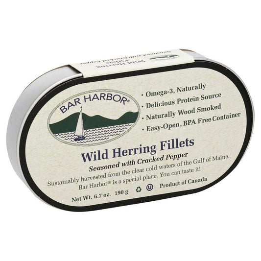Bar Harbor - Wild Herring Fillets - Cracked Pepper - Case Of 12 - 6.7 Oz