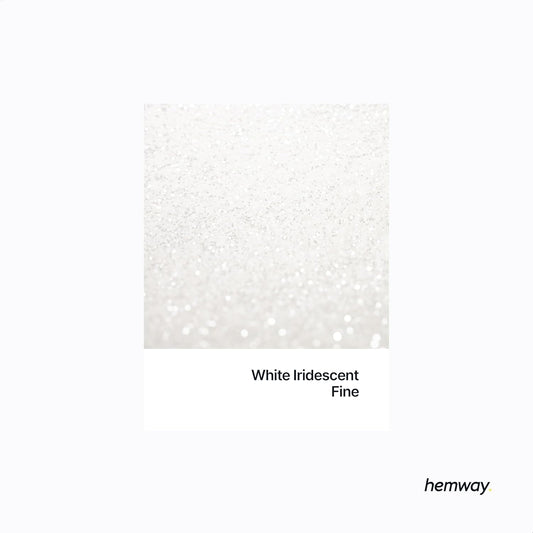 Hemway Eco Friendly Ultra Sparkle Glitter 100G / 3.5Oz - Biodegradable Vegan Cosmetic Safe For Craft Face Hair Nail And Festival Makeup - Fine (1/64" 0.015" 0.4Mm) - White Iridescent