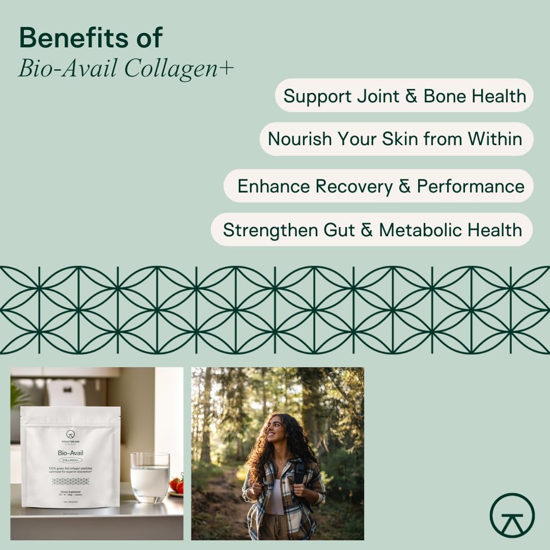 Adapt Naturals By Chris Kresser Bio-Avail Collagen+, Grass Fed Collagen Peptides, Optimized For Superior Absorption, Naturally-Sourced Bio-Avail Collagen Supplements For Women And Men, 30 Day Supply : Health & Household