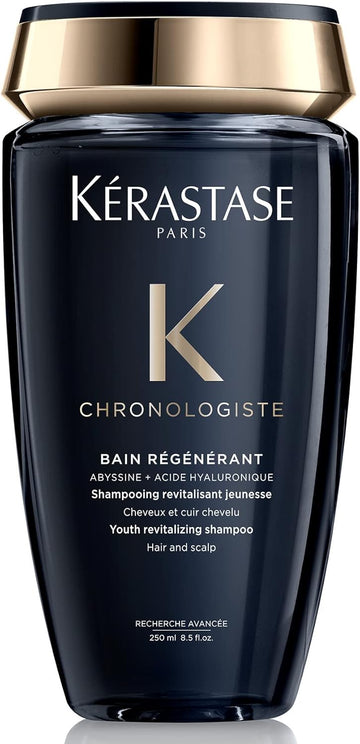 Kérastase Chronologiste, Youth Revitalising Shampoo, For Hair And Scalp, With Hyaluronic Acid, Abyssine & Vitamin E, Bain Régénérant, 250Ml