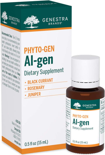 Genestra Brands Al-Gen | Black Currant, Rosemary, And Juniper Herbal Supplement | 0.5 Fl. Oz