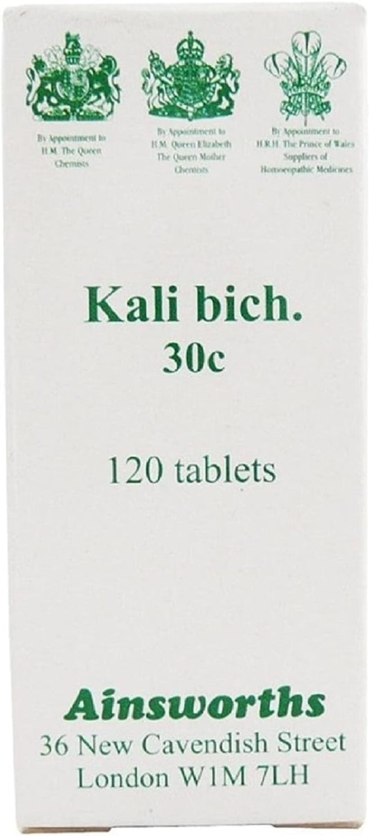 Ainsworths 30C Kali Bich Homoeopathic Remedy - Pack Of 120 Tablets