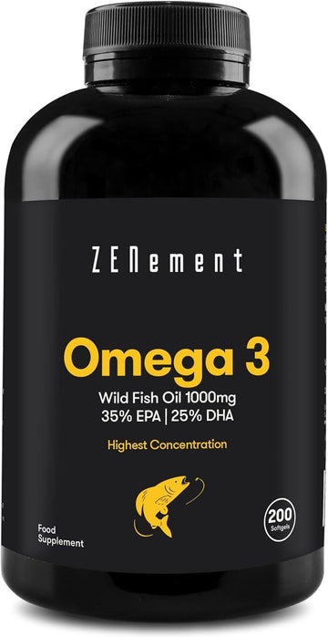 Zenement Omega-3 Highest Strength, Wild Fish Oil 2000mg (2 softgels) |