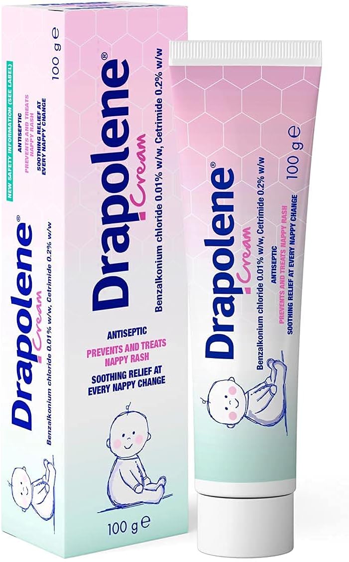 2 X Drapolene® Cream 100G Tube | Prevents And Treats Nappy Rash | Soothes And Protects Baby'S Bottom From Newborn Onwards