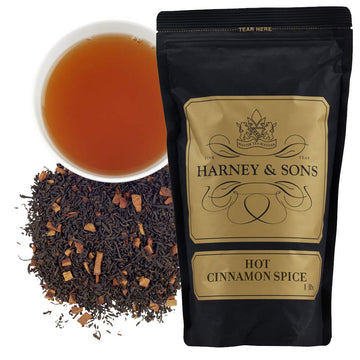 Harney & Sons Hot Cinnamon Spice Black Tea, With Orange Peel, Cinnamon, And Clove, 16 Oz (Pack Of 1)