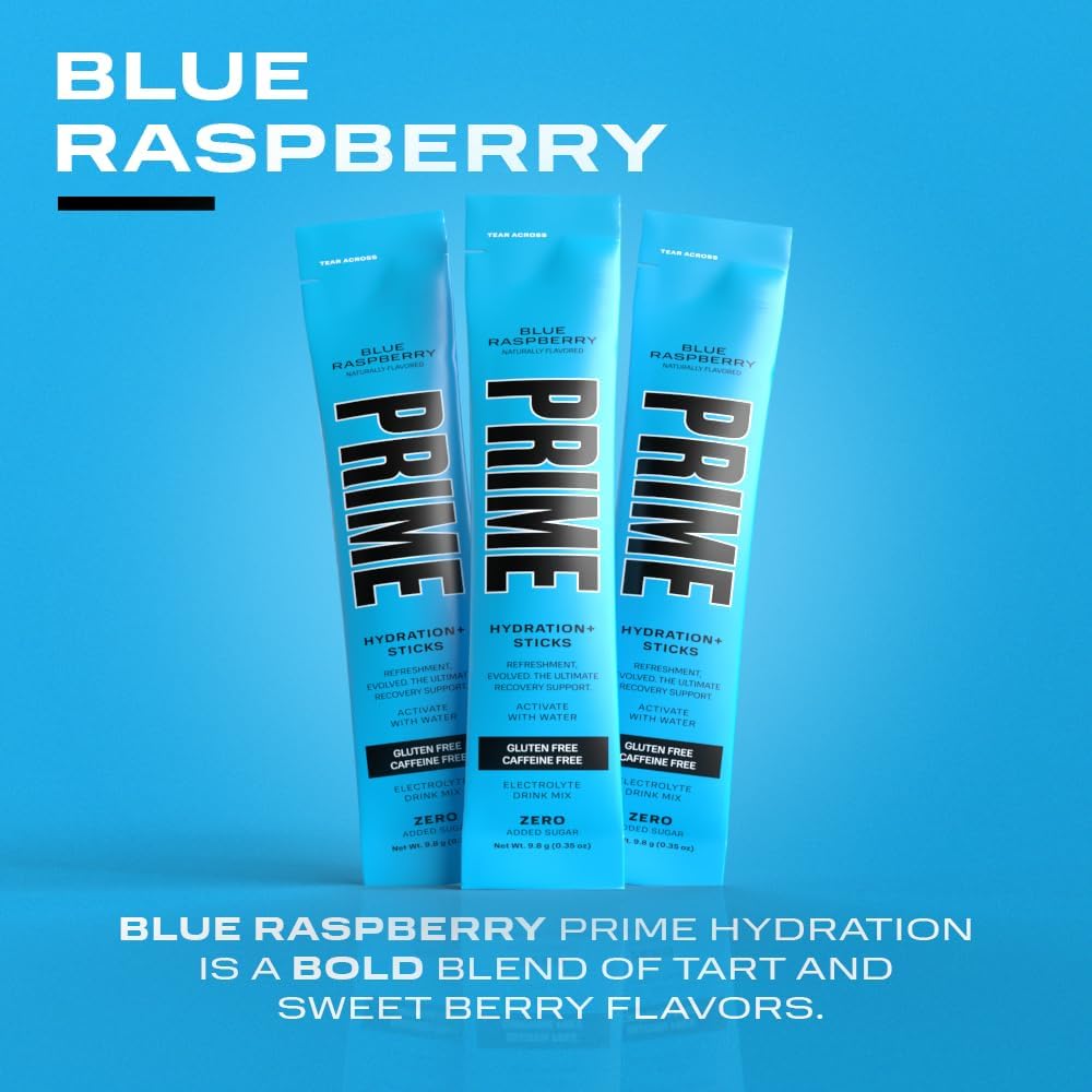 PRIME Hydration+ Sticks BLUE RASPBERRY | Hydration Powder Single Serve