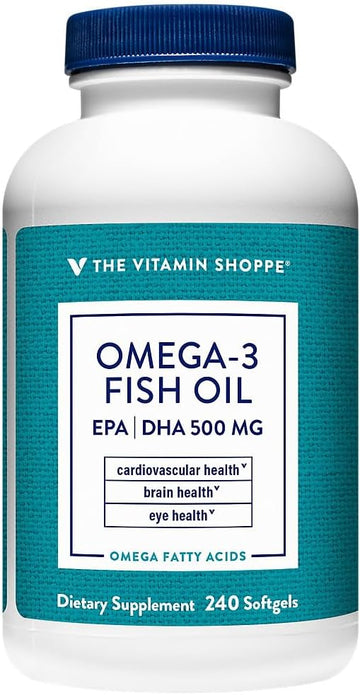 The Vitamin Shoppe Omega 3 Fish Oil 1000MG, EPA 300mg & DHA 200mg, Pur