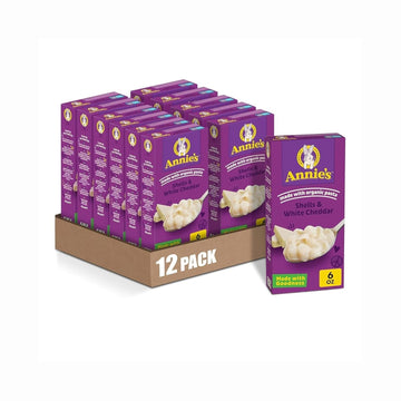 Annie’S White Cheddar Shells Macaroni & Cheese Dinner With Organic Pasta, 10.5 Oz