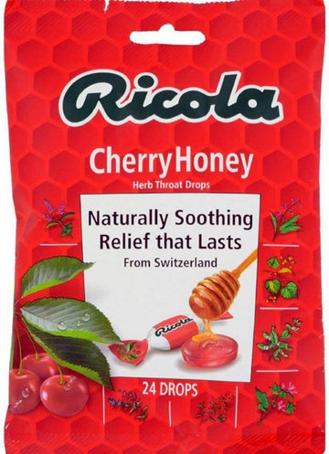 Ricola Cherry Honey Avor 24 Drops - 12 Pk