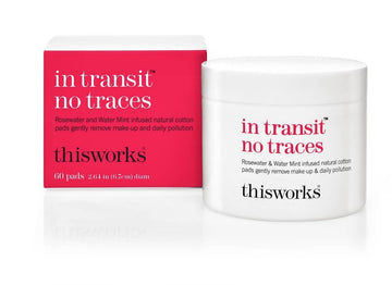 Thisworks In Transit No Traces, Rosewater And Mint Infused Facial Cleansing Pads, Gently Removes Make-Up And Dirt, 60 Pads