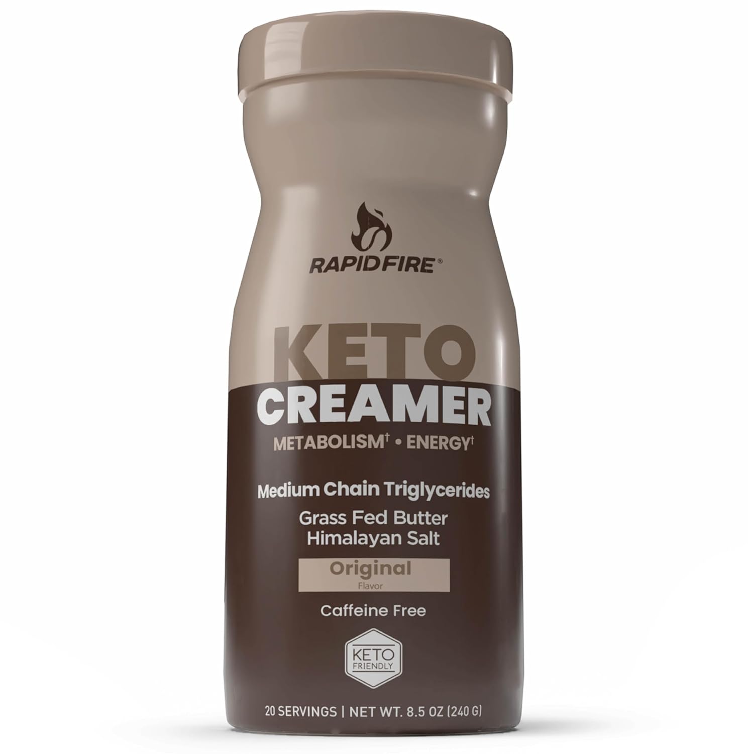 Ketogenic Creamer With Mct Oil For Coffee Or Tea, Supports Energy And Metabolism, Weight Loss, Ketogenic Diet 8.5 Oz. (20 Servings)