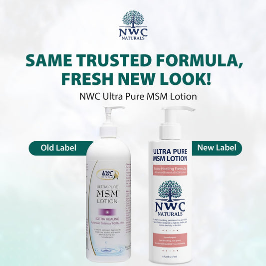 Nwc Naturals Ultrapure Msm Lotion All Natural Hypoallergenic Extrahealing Nourishing Body Lotion By, 8 Fl Ounces