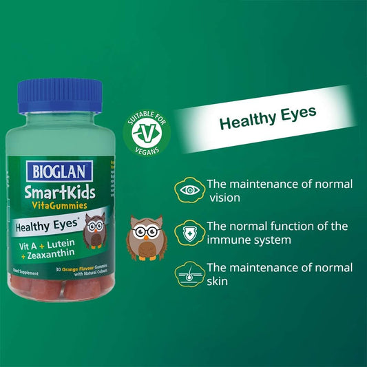 Bioglan Smartkids Healthy Eyes | Vitamin A | Lutein | Zeaxanthin | 30 Gummies