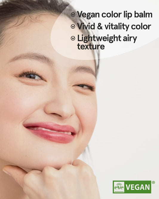 AthƩ Authentic Airy Lip Balm 06 Haze, Korean Vegan Color Lip Blam, Flake-Free Slim Fit Lips, Silky Powdery Finish & Air-Like Blurring With Vibrant Colors, 0.11Oz