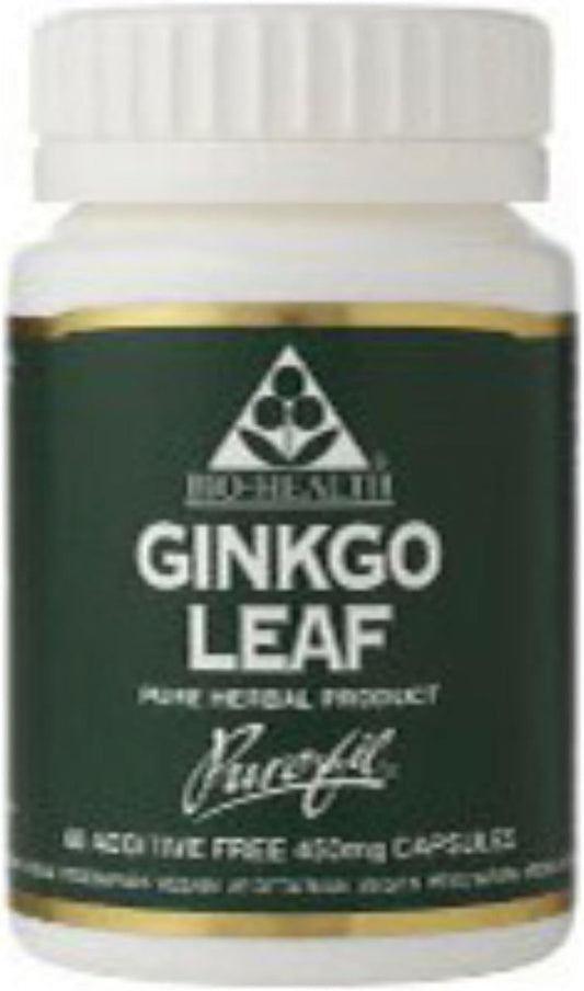 Bio-Health Ginkgo Leaf 450mg Pure Herbal Food Supplement, Supports Blood Circulation, Mental Performance and Boosts Energy Suitable for Vegetarians and Vegans, Additive Free, 60 Capsules : Amazon.co.uk: Health & Personal Care